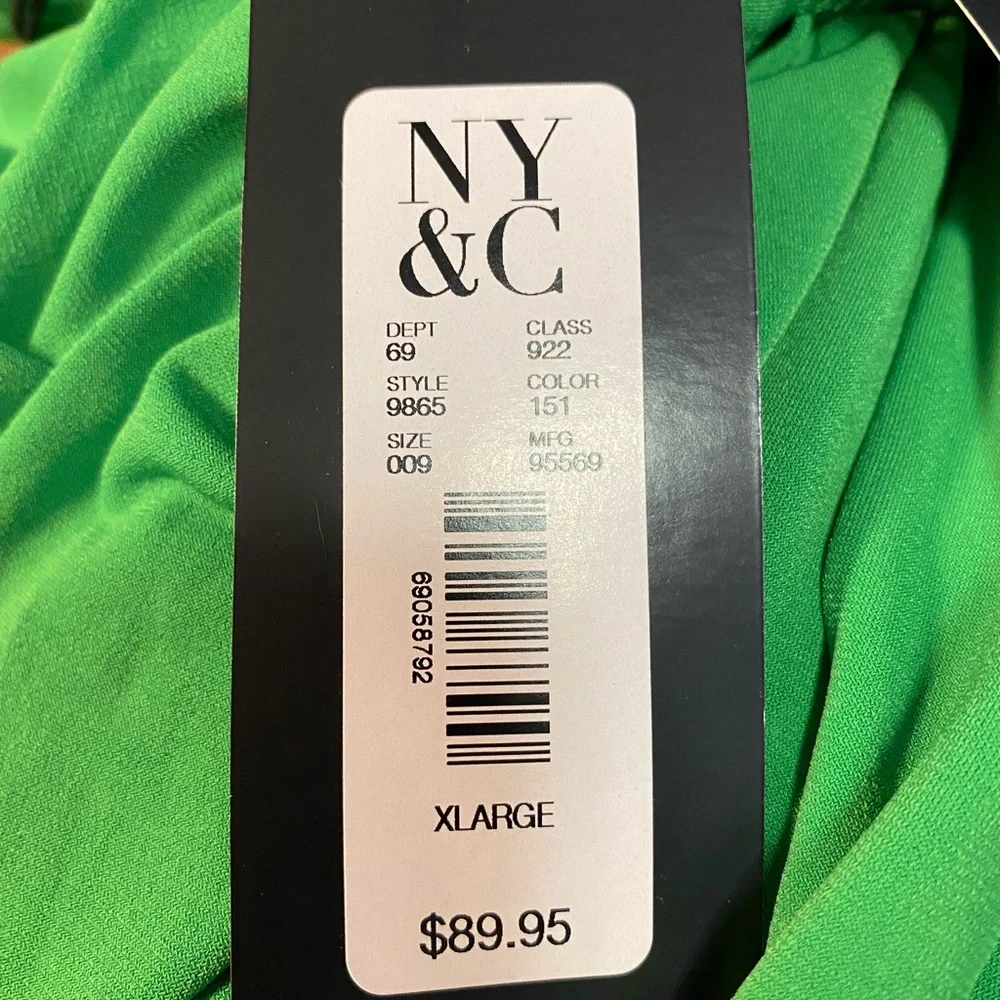 NWT Gabrielle Union NY & Co Green Halter Midi Dress Sz XL - Picture 5 of 8